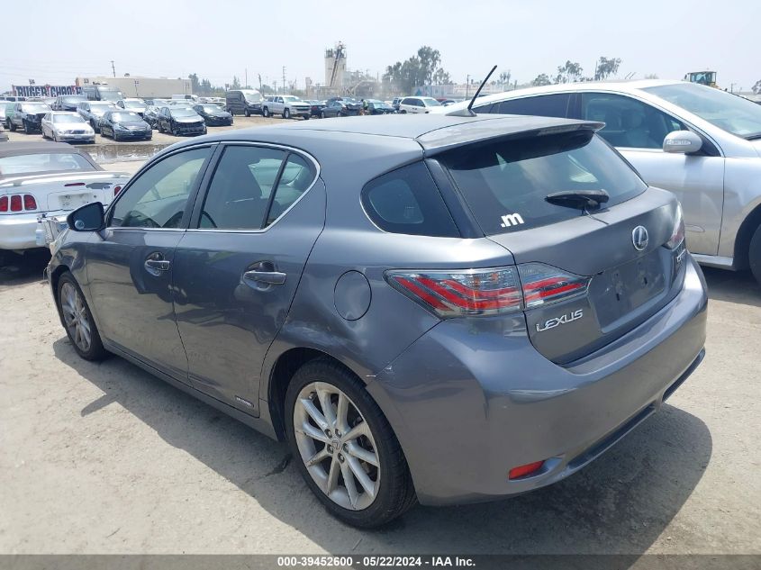 2012 Lexus Ct 200H Premium VIN: JTHKD5BH6C2069652 Lot: 39452600