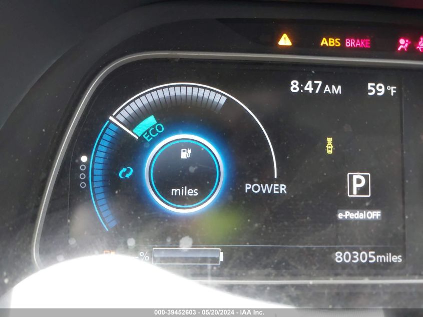 2019 Nissan Leaf S VIN: 1N4AZ1CP4KC305372 Lot: 39452603