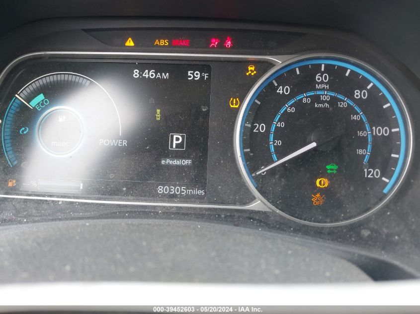 2019 Nissan Leaf S VIN: 1N4AZ1CP4KC305372 Lot: 39452603