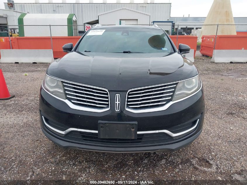 2016 Lincoln Mkx Reserve VIN: 2LMPJ6LP9GBL22751 Lot: 39452650