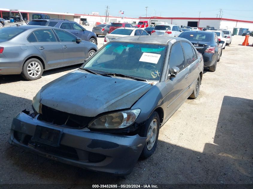 2004 Honda Civic Hybrid VIN: JHMES96694S007487 Lot: 39452695