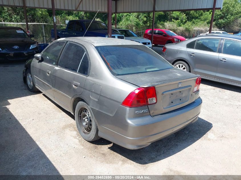 2004 Honda Civic Hybrid VIN: JHMES96694S007487 Lot: 39452695