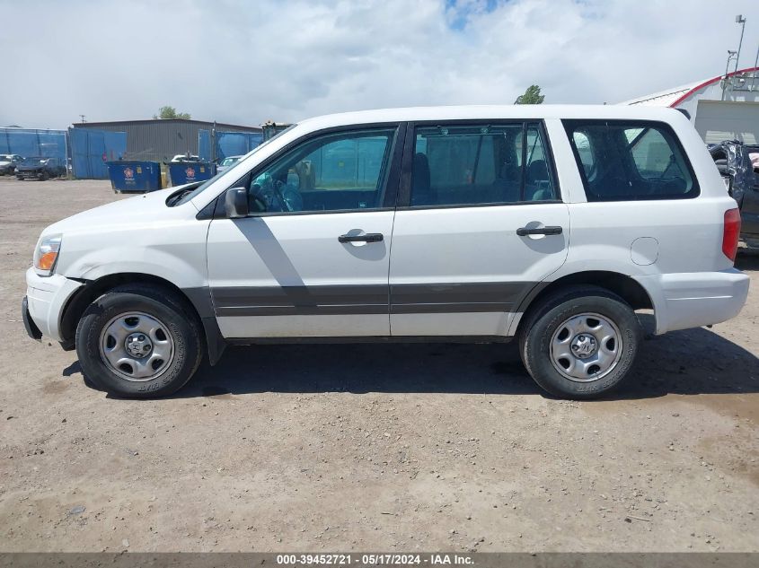 2004 Honda Pilot Lx VIN: 2HKYF18154H598597 Lot: 39452721