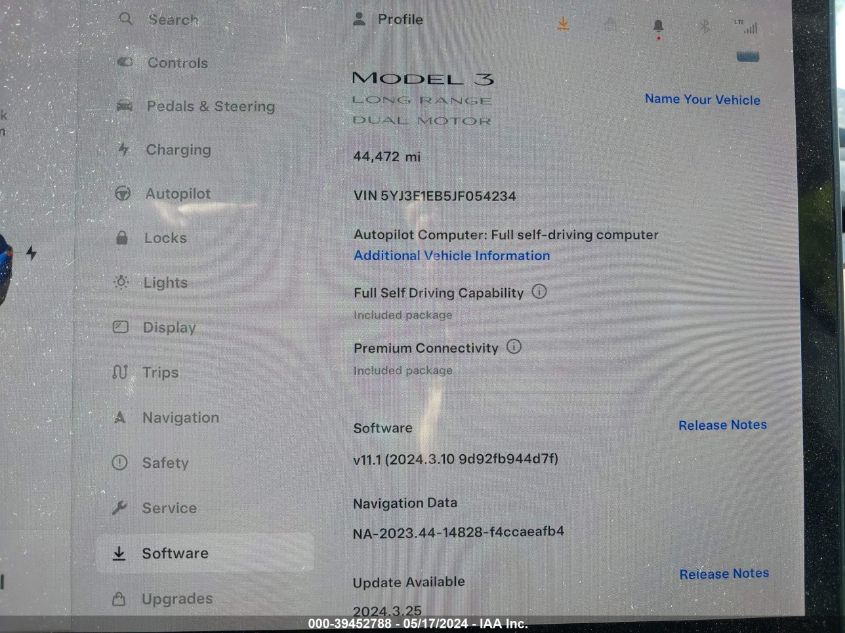 2018 Tesla Model 3 Long Range/Performance VIN: 5YJ3E1EB5JF054234 Lot: 39452788