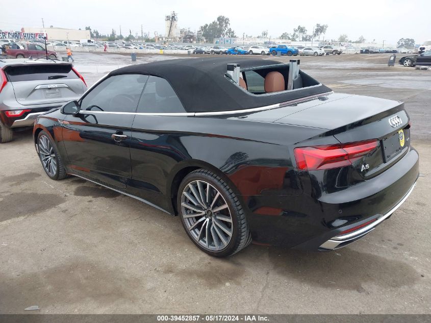 2021 Audi A5 Cabriolet Premium Plus 45 Tfsi Quattro S Tronic VIN: WAUWAGF51MN006267 Lot: 39452857