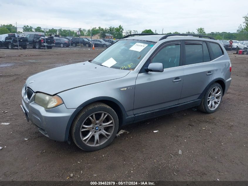 2006 BMW X3 3.0I VIN: WBXPA93456WG89480 Lot: 39452879