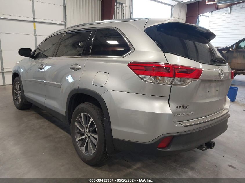 2019 Toyota Highlander Xle VIN: 5TDJZRFHXKS564735 Lot: 39452957