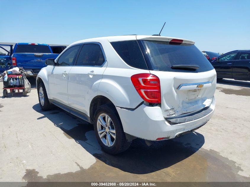 2017 Chevrolet Equinox Ls VIN: 2GNALBEK9H1551861 Lot: 39452988