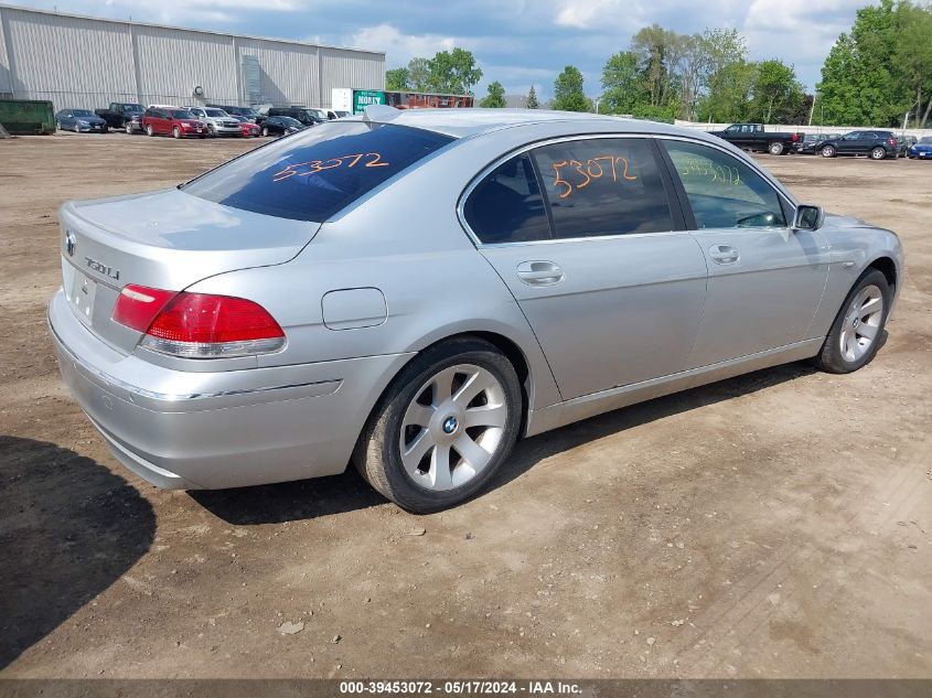 2006 BMW 750Li VIN: WBAHN83566DT30234 Lot: 39453072