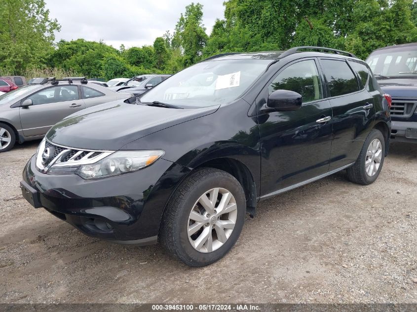 2013 Nissan Murano Sl VIN: JN8AZ1MW5DW312403 Lot: 39453100