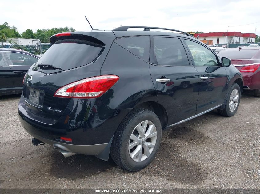 2013 Nissan Murano Sl VIN: JN8AZ1MW5DW312403 Lot: 39453100