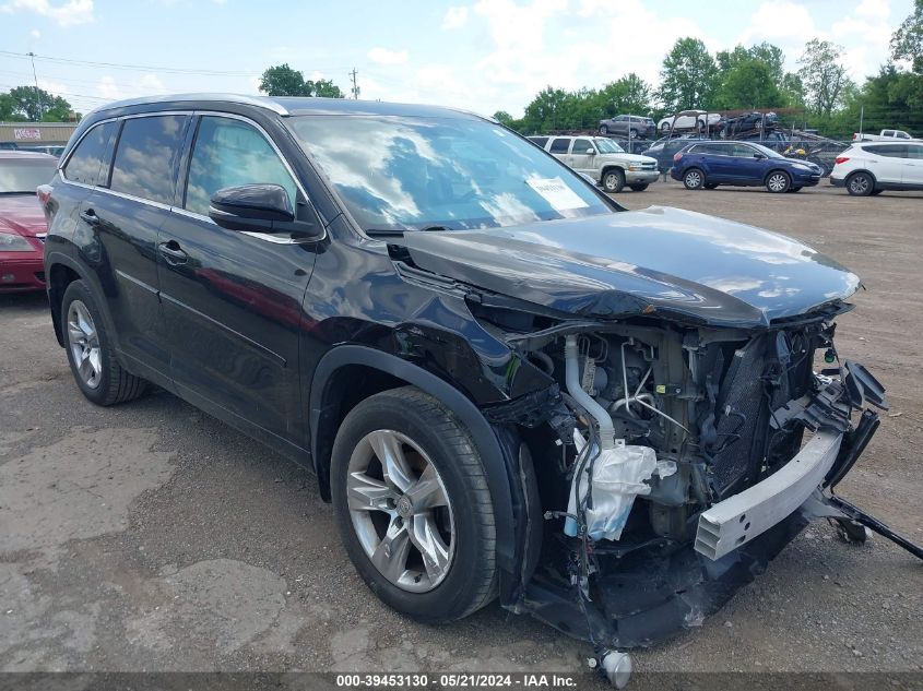 2015 Toyota Highlander Limited V6 VIN: 5TDDKRFH1FS123504 Lot: 39453130