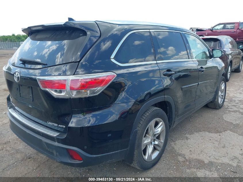 2015 TOYOTA HIGHLANDER LIMITED V6 - 5TDDKRFH1FS123504