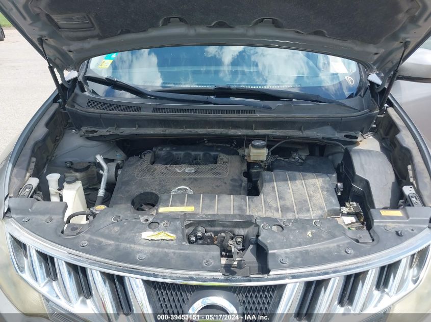 2010 Nissan Murano Sl VIN: JN8AZ1MW8AW138290 Lot: 39453151