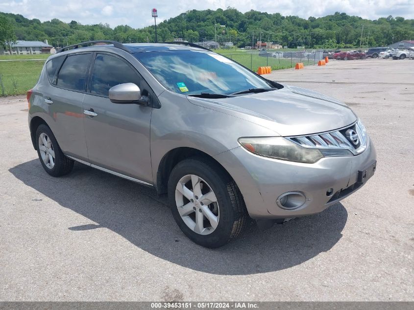 2010 Nissan Murano Sl VIN: JN8AZ1MW8AW138290 Lot: 39453151