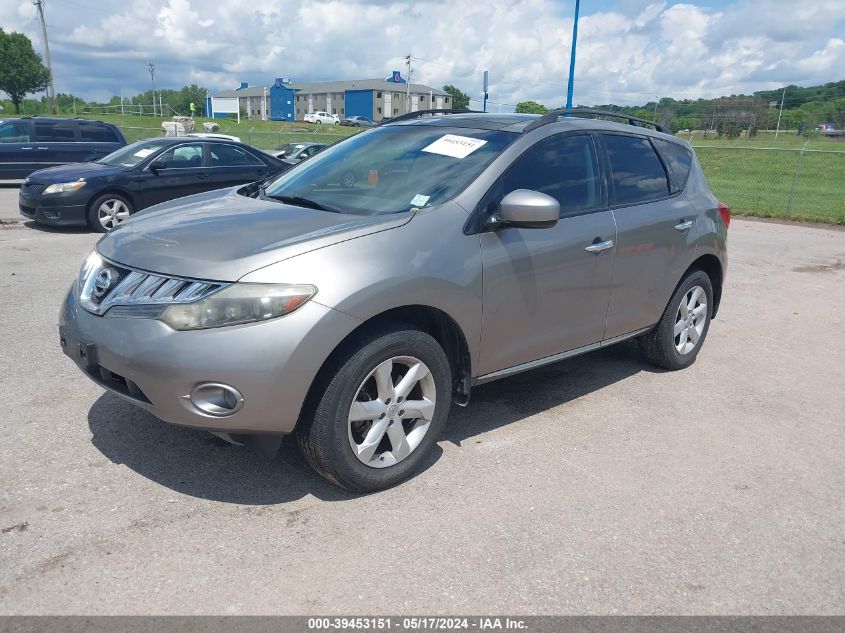 2010 Nissan Murano Sl VIN: JN8AZ1MW8AW138290 Lot: 39453151