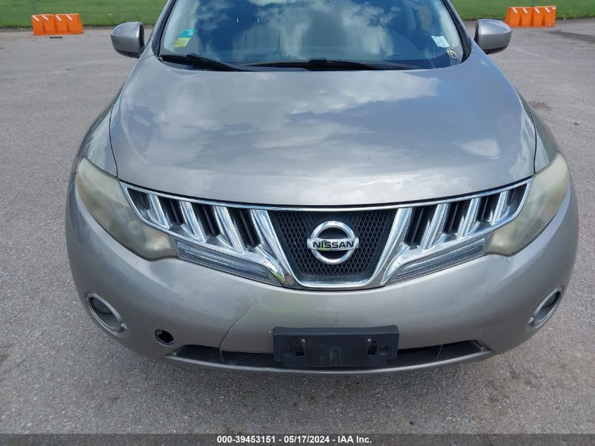 2010 Nissan Murano Sl VIN: JN8AZ1MW8AW138290 Lot: 39453151