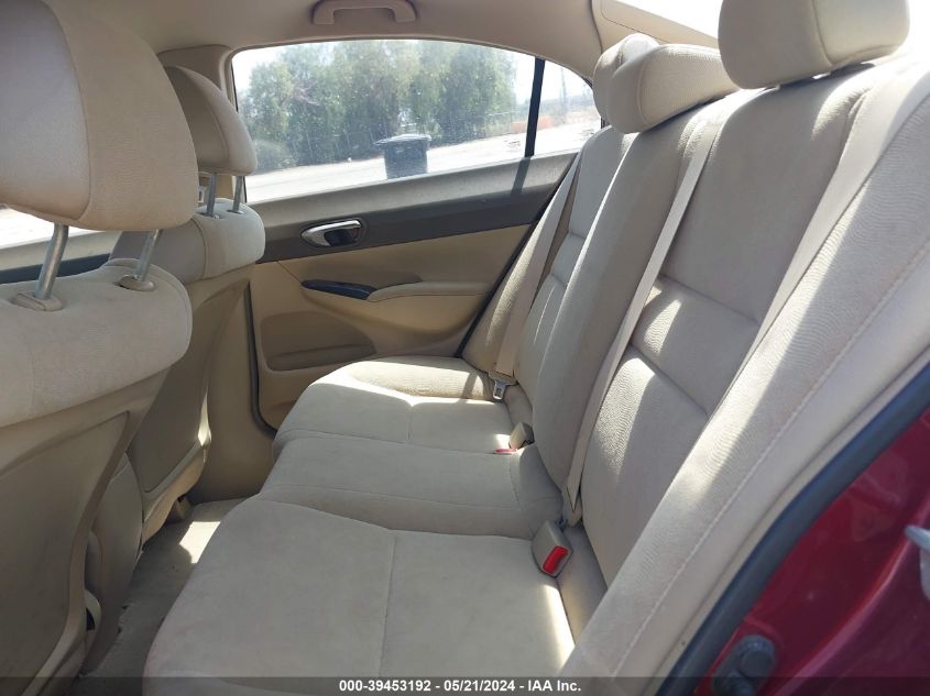 2008 Honda Civic Lx VIN: 1HGFA155X8L116903 Lot: 39453192