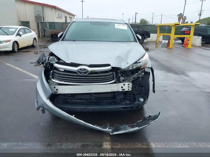 2015 Toyota Highlander Xle V6 VIN: 5TDKKRFH2FS050179 Lot: 39453335