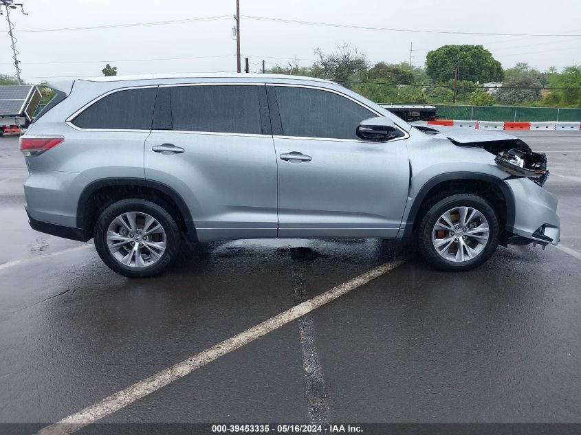 2015 Toyota Highlander Xle V6 VIN: 5TDKKRFH2FS050179 Lot: 39453335