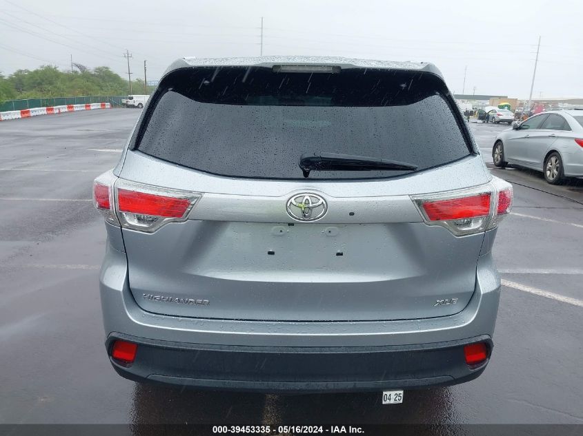 2015 Toyota Highlander Xle V6 VIN: 5TDKKRFH2FS050179 Lot: 39453335