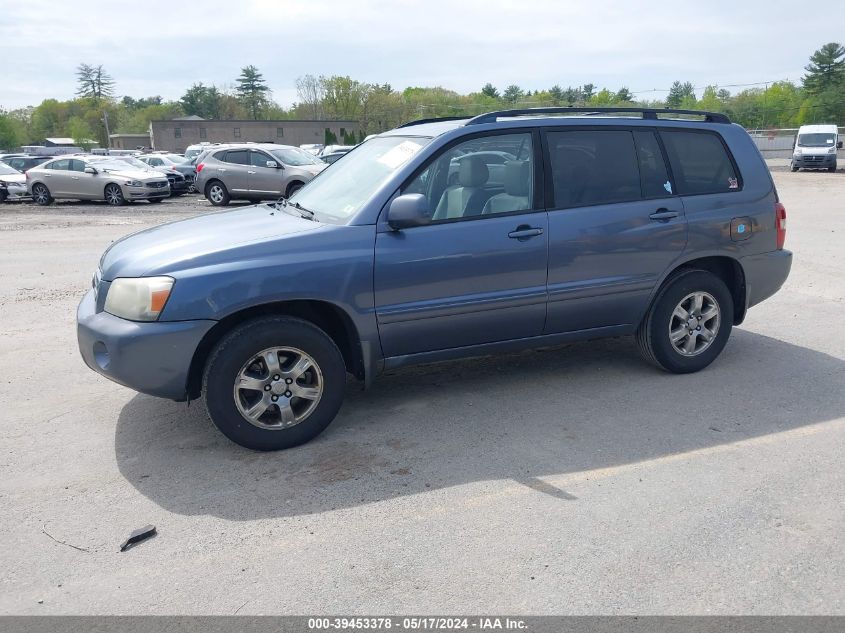 2006 Toyota Highlander V6 VIN: JTEEP21AX60187210 Lot: 39453378