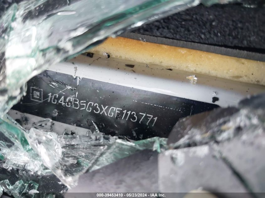 2016 Buick Lacrosse Leather VIN: 1G4GB5G3XGF113771 Lot: 39453410