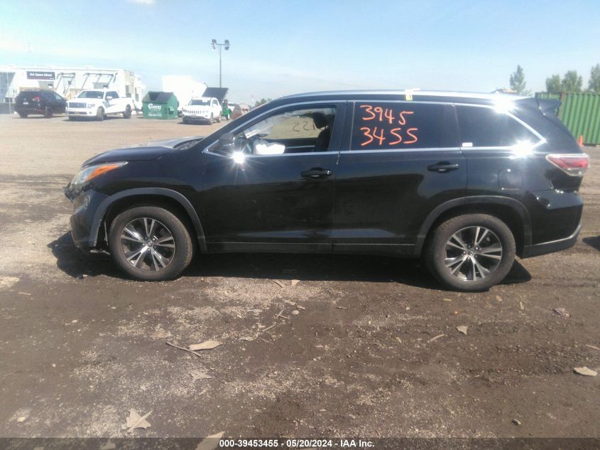 2016 Toyota Highlander Xle V6 VIN: 5TDJKRFH3GS247617 Lot: 39453455