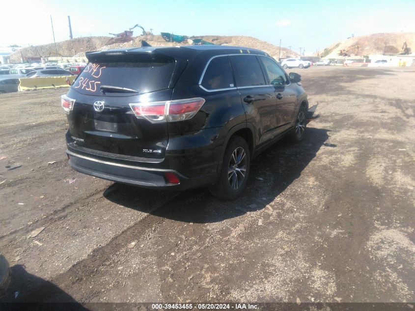 2016 Toyota Highlander Xle V6 VIN: 5TDJKRFH3GS247617 Lot: 39453455