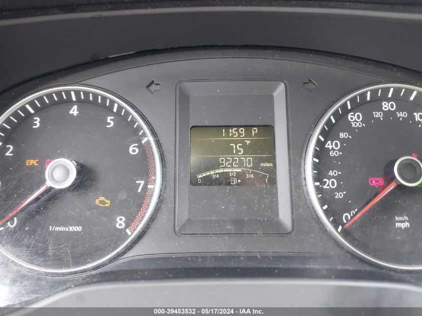 2012 Volkswagen Jetta 2.5L Se VIN: 3VWDP7AJ3CM392984 Lot: 39453532