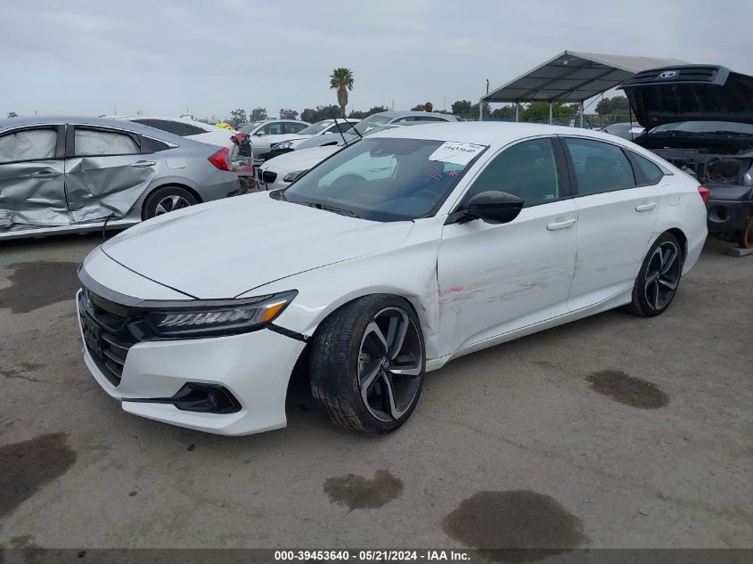 2021 Honda Accord Sport VIN: 1HGCV1F3XMA061718 Lot: 39453640