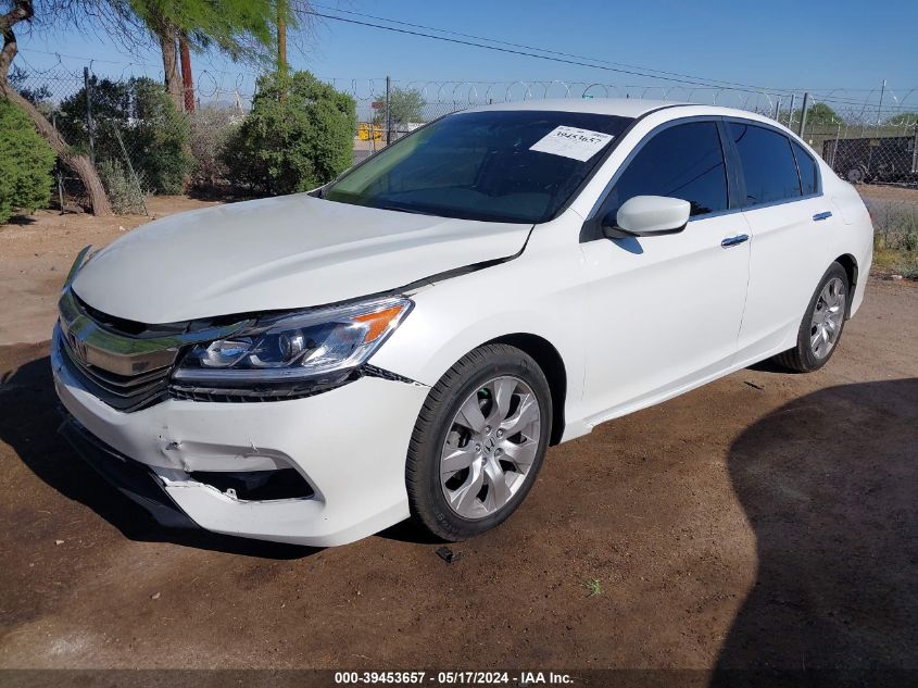 2016 Honda Accord Lx VIN: 1HGCR2F38GA222596 Lot: 39453657