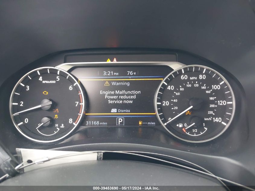 2022 Nissan Altima Sr Fwd VIN: 1N4BL4CV3NN381051 Lot: 39453690