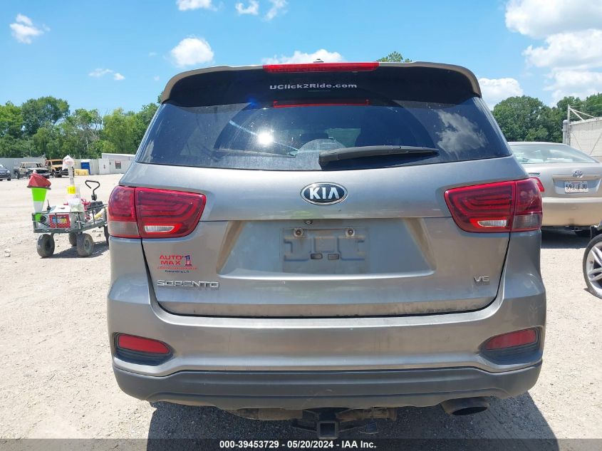 2019 Kia Sorento 3.3L Lx VIN: 5XYPG4A55KG490301 Lot: 39453729