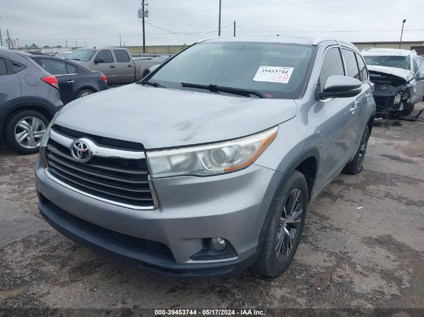 2016 Toyota Highlander Xle V6 VIN: 5TDKKRFH4GS502456 Lot: 39453744