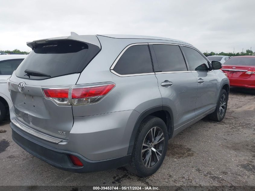 2016 Toyota Highlander Xle V6 VIN: 5TDKKRFH4GS502456 Lot: 39453744