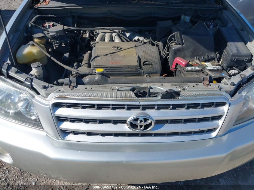 2002 Toyota Highlander Limited V6 VIN: JTEHF21A120044981 Lot: 39453797