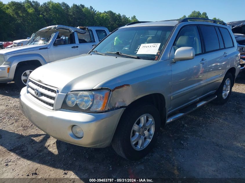 2002 Toyota Highlander Limited V6 VIN: JTEHF21A120044981 Lot: 39453797