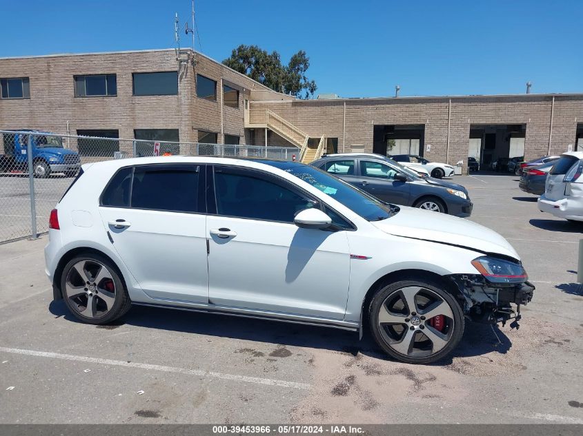 2017 Volkswagen Gti Sport/Se/Autobahn VIN: 3VW547AUXHM017222 Lot: 39453966