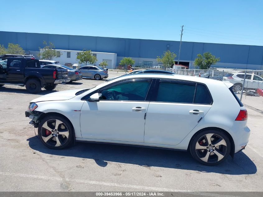 2017 VOLKSWAGEN GOLF GTI AUTOBAHN 4-DOOR/S 4-DOOR/SE 4-DOOR/SPORT 4-DOOR - 3VW547AUXHM017222