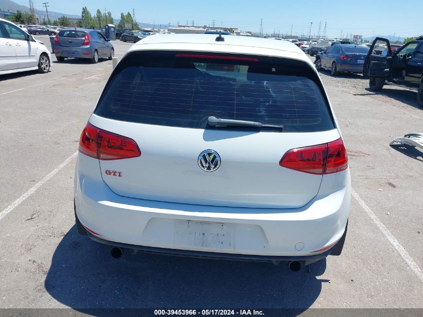 2017 VOLKSWAGEN GOLF GTI AUTOBAHN 4-DOOR/S 4-DOOR/SE 4-DOOR/SPORT 4-DOOR - 3VW547AUXHM017222