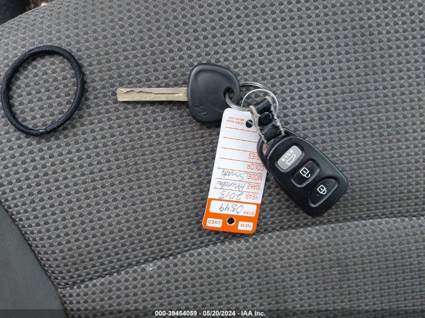 2013 Hyundai Sonata Gls VIN: 5NPEB4AC4DH738635 Lot: 39454059