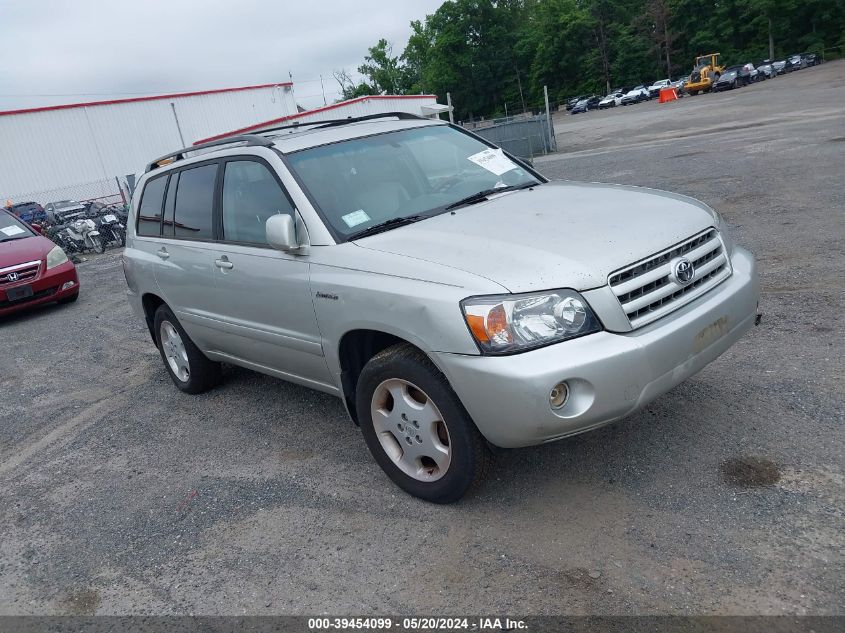 2005 Toyota Highlander Limited V6 VIN: JTEEP21A450125414 Lot: 39454099