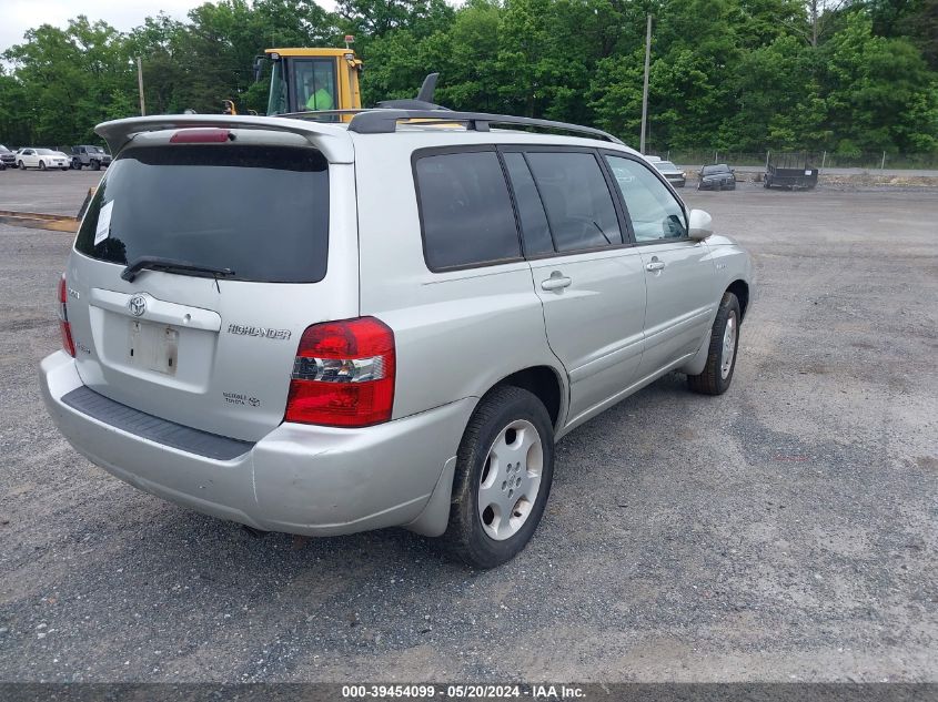 2005 Toyota Highlander Limited V6 VIN: JTEEP21A450125414 Lot: 39454099