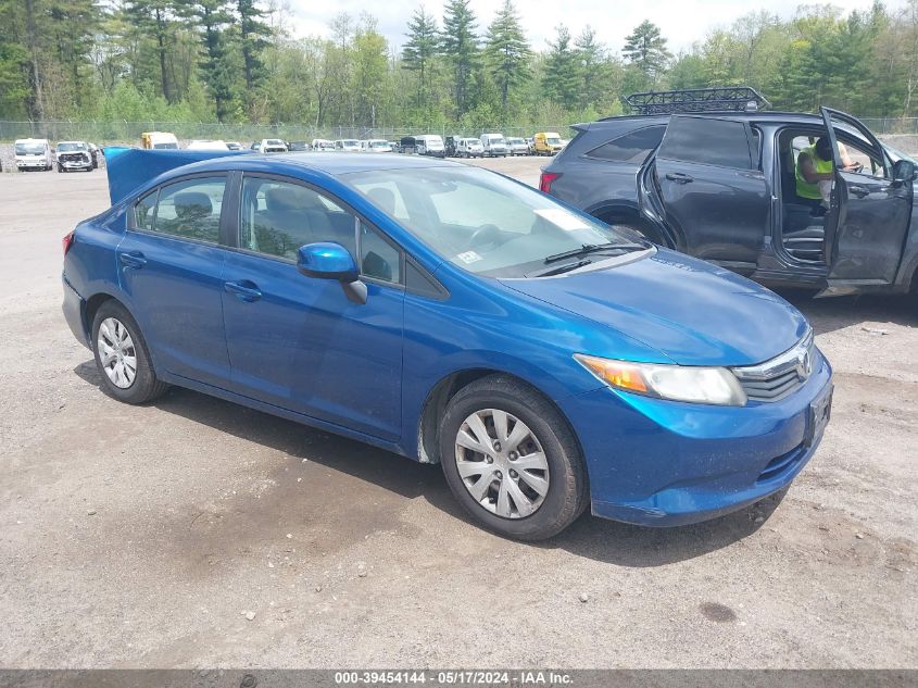 2012 Honda Civic Lx VIN: 2HGFB2F59CH538054 Lot: 39454144