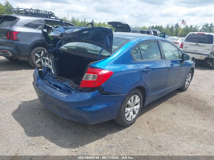 2012 Honda Civic Lx VIN: 2HGFB2F59CH538054 Lot: 39454144