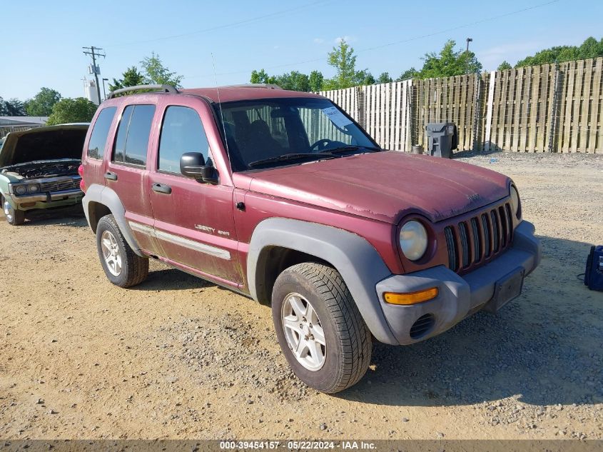 2002 Jeep Liberty Sport VIN: 1J4GL48K12W119804 Lot: 39454157