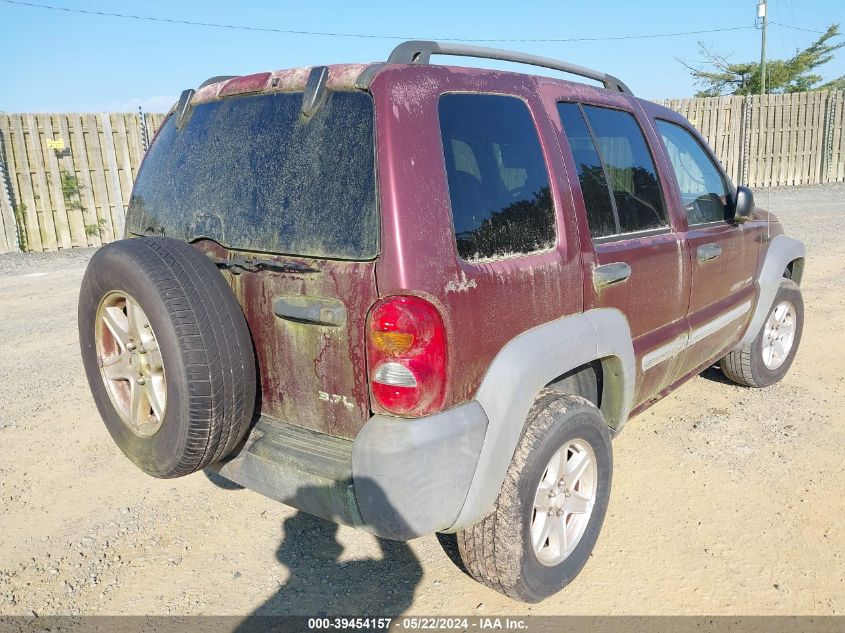 2002 Jeep Liberty Sport VIN: 1J4GL48K12W119804 Lot: 39454157