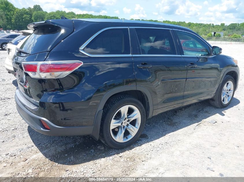 2015 Toyota Highlander Limited Platinum V6 VIN: 5TDDKRFH3FS192405 Lot: 39454175