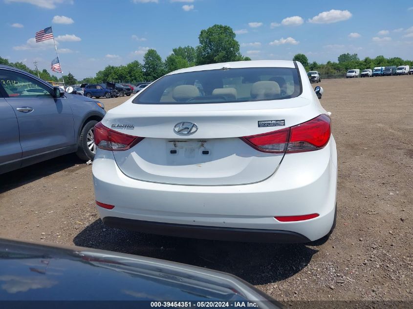 2016 Hyundai Elantra Se VIN: 5NPDH4AE4GH663810 Lot: 39454351